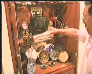 Master Shu showing his collection