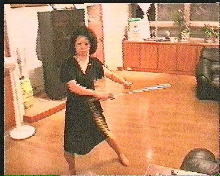 Katie Cheng doing the sword form